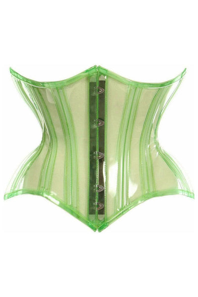 Lavish Green Clear Curvy Underbust Waist Cincher Corset - Daisy Corsets