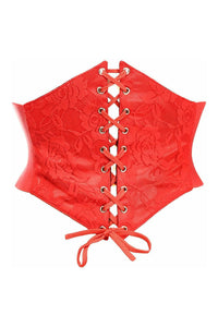 Lavish Red Lace Corset Belt Cincher - Daisy Corsets