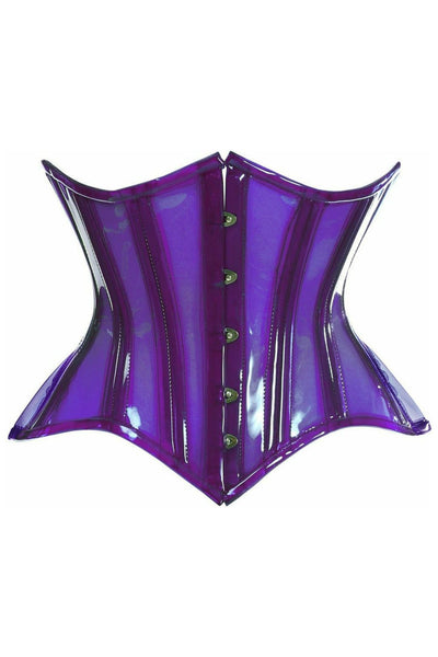 Lavish Purple Clear Curvy Underbust Waist Cincher Corset