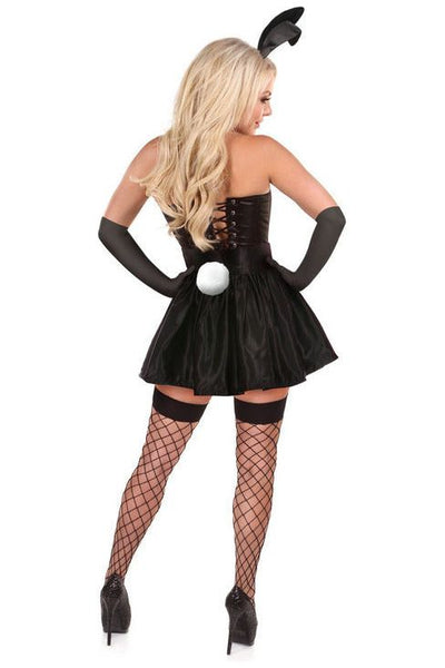 Lavish 5 PC Flirty Black Bunny Corset Costume