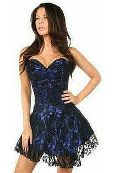 Lavish Blue Lace Corset Dress - Daisy Corsets