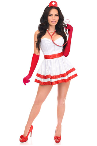 Lavish 5 PC Heart Stopper Nurse Corset Costume