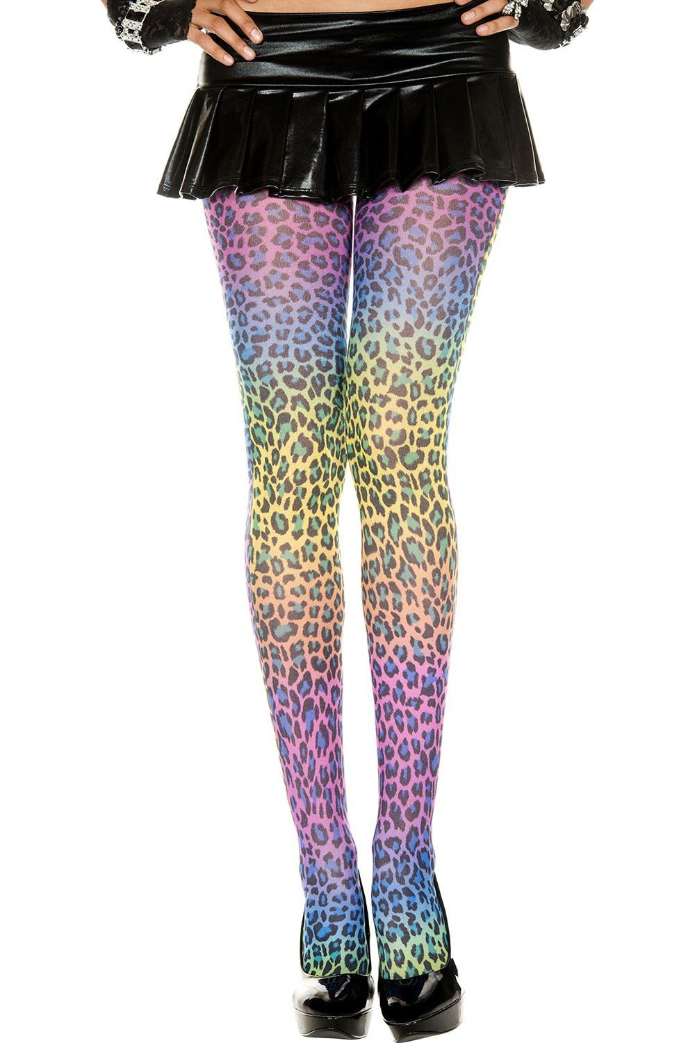 Rainbow Leopard Printed Tights Stockings