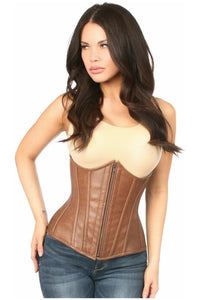 Top Drawer Faux Leather Underbust Corset - Daisy Corsets